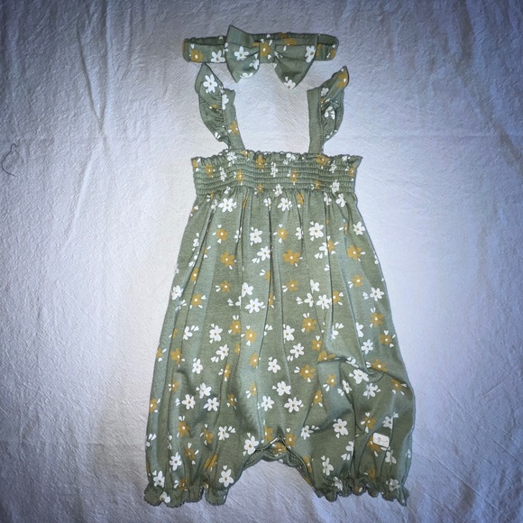 7 For All Mankind Other - 7 For All Mankind Green Romper 18 Months